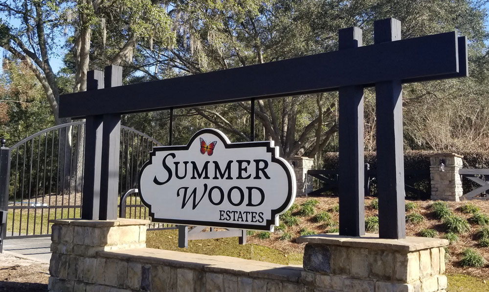 Summerwood Summerwood Estates entrance sign in Pinetta Florida
